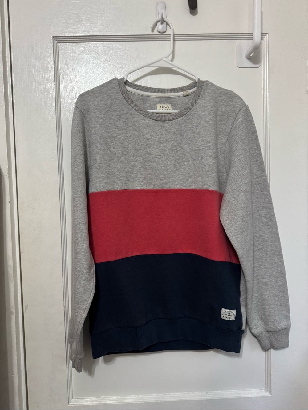 Jack Wills Superior Quality Color-Block Crewneck Sweatshirt Size Large
